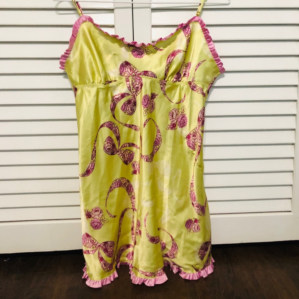 Victoria Secret Angel Ribbons Slip Dress Lingerie SZ M